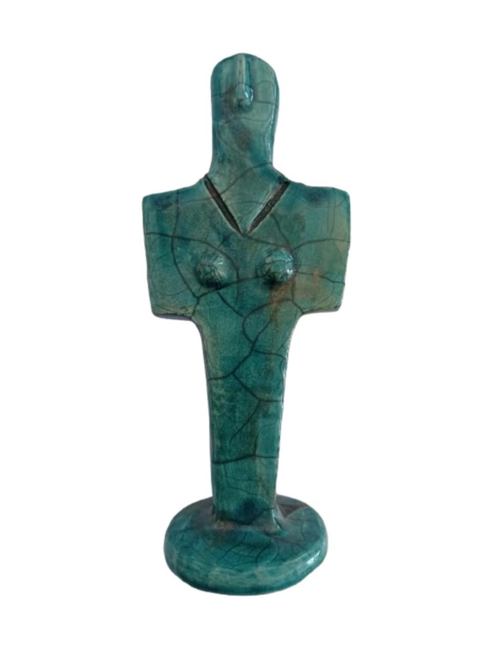 Goddess of Sardinia  for Altar - Turquoise