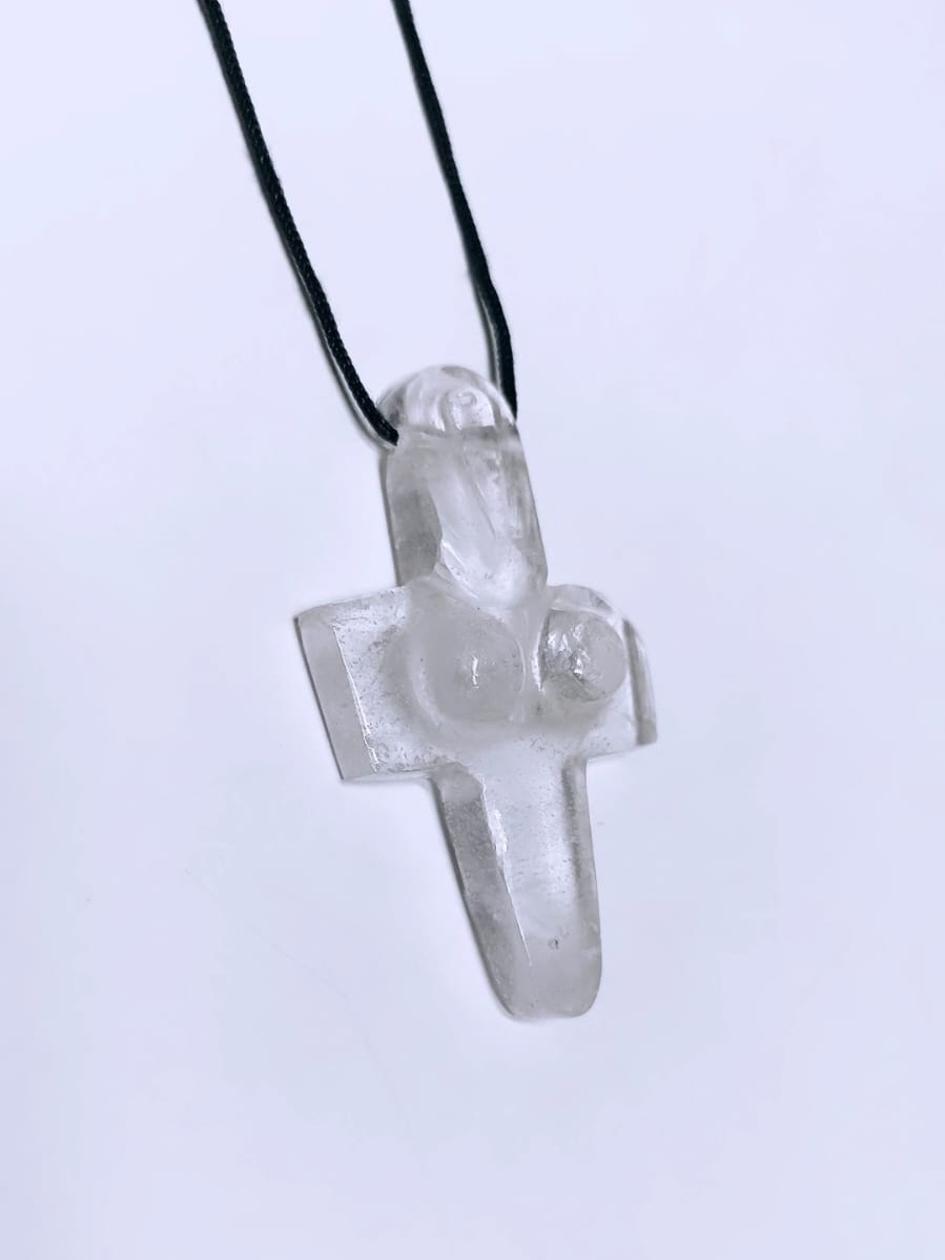 Clear Quartz Goddess Amulet